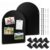 Bromjavol 2 Pack Magnetic Board for Wall, 12 x 16 in Black Arched Magnet Bulletin Board, Metal Magnet Display Board for Photos, Notes, Spice Tins, Refrigerator-with Screws/Dual Hook Loop Tape