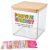 Bromjavol Affirmation Jar with 50 Encouragement Cards, Square Glass Positive Energy Jars with Bamboo Lid, Daily Positive Notes Memory Jar, Inspirational Gift for Women, Friends, Teachers, Coworkers