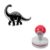 Brontosaurus Dinosaur Self-Inking Rubber Craft Stamp for Planner 1.6″ Round