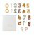 Brooklyn Neutral Boho Aesthetic Silicone Magnetic Numbers 20 Piece Play Set- Non-Toxic Toddler Magnets for Kids, Modern Neutral Educational Math Toys, Number Magnets for Classroom & Playroom