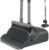 Broom and Dustpan Set with Long Handle, Stand Up Broom, Black