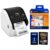 Brother QL-1110NWB Wide Format Direct Thermal USB, Wi-Fi & Bluetooth Shipping Label Printer – Bundle with Deco Essentials eBook + DK-1247 4.07″ x 6.4″ Shipping Labels