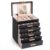 Brothersbox Large 6-Layer Jewelry Storage Box Organizer for Women, Black