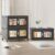 BROVIEW 660 Qt/165 Gal Stackable Storage Bins with Lids, 3 Pack, Black