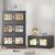 BROVIEW 880Qt Extra Large Stackable Storage Bins with Lids,220Gal Stackable Storage Bins Open Front with Wheels, Plastic Storage Cart Organizer and Storage for Home Kitchen, 4 Packs, Black