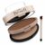 Browfi Brow Stamp Kit with 2 Brow Powder Shades, Reusable Brow Stencils and Dual-Ended Brush, Waterproof Brow Pomade for Natural-Looking Brows, Easy Brow Makeup Kit for Beginners