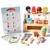 BROWNROOT Wooden Ice Cream Shop Toy with Menu and Play Money for Kids