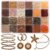 Brown Small Glass Seed Bugle Tube Beads Bulk Bracelet Jewelry Making Set