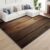Brown Wood Plank Non-Slip 4×6 ft Area Rugs, Washable Low-Pile Carpet for Living Room, Modern Minimalist Home Decor Rugs for Game Room Classroom Bedroom Dining Office Entryway