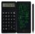 Brynzek Calculator with Notepad, Pocket Calculator with LCD Writing Pad and Stylus, Small Basic 4 Function for Desktop, Office, School and Home, Black