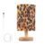Bseiialft Lava Leopard Bedside Table Lamp Nightstand Lamp with Wood Base Night Light Linen Fabric Shade for Bedroom Living Room Nursery Office Desk