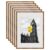 BSRHOME 12×16 Picture Frames Set of 6 with Plexiglass, Display Pictures 11×14 with Mat or 12×16 Without Mat for Tabletop Display and Wall Mounting, Light Brown