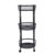 BSTiltion Foldable Metal Utility Cart 3 Tier Rolling Storage Trolley for Kitchen, Carbon Steel, 34.65 X 10.83 X 13.78in (Black)