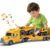 Bstoyder Toddler Boy Toys for 3 4 5 6 7 Years Kids, 27″ Semi Construction Carrier Truck Toy with Excavator and Dump Truck, Friction Powered Toys with Lights and Sounds, Birthday for Boy Girls