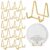 Bthomstfmly 12 Pieces Gold Metal Plate Holder Easel Display Stand, Iron Book Picture Frame Stand for Tabletop Kitchen Office Decor, Square Shape Adjustable