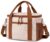 BTOOP Insulated Lunch Bag for Women Adult, Cute Lunch Box Cooler with Large Capacity, Leak-Proof Adjustable Strap Lunch Tote (Khaki Stripe, Medium-9L)