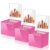 Bucherry Acrylic Donation Box with Slot, 6 x 5 x 5 Inches Ballot Suggestion Raffle Ticket Box with Sign for Fundraising, Raffle, Collecting, Donating, Voting(Hot Pink,3 Pcs)