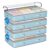 Budding Joy 4 Pack Under bed Storage, Storage Bins with Clear Lids