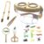 Bug Catcher Kit, Kids Bug Collection Kit, Outdoor Nature Explorer Kit, Science Educational Kit with Tweezers, Magnifying Glass, Bug Observation Container(Gold)