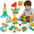 Building Blocks for Kids Ages 3-8 |Toy with 4 Trucks | STEM Educational Set for Boys & Girls| Endless Creations | Christmas Birthday Gift (Military Transport)