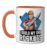 Build Your Own Model Rocket Launch Pad Kit Ceramic Mug, Orange/White, 11oz