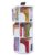 BUKGOCUMN 3 Tier 360°White Rotating Stackable Shelves Bookshelf Organizer