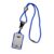 Bulk 20 Pack – Specialist ID Heavy Duty Lanyard and Identity Stronghold 2-Card RFID Blocking Badge Holder – 2 Sided/Blocks 13.56MHz Signal – Double Sided – Secure CAC PIV TWIC Card Holder (Royal Blue)