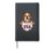 Bulldog Smoking Cigar USA Flag 4th Of July Men Women Hardcover Journal, Black