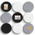 Bulletin Board, 11.8” X 11.8” Cork Board Alternative, 9 Pack Round Felt Board with Pushpins, Decorative Felt Notice Vision Board Photo Display Board for Office Home School Wall