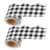 Bulletin Board Borders 2 Rolls Black White Checkered