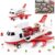 bulucoben Fire Truck Airplane Toy Set for Kids with Lights & Sounds