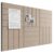 Bumusty Large Cork Board Alternative-36 x 24″ Felt Bulletin Board Tiles, with 30 Pushpins, 40 Adhesive Tabs, Bold-Stripe 6-Pack, Cork Boards for Office Push Pin Board Felt Board-Taupe