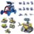Bundle – 2 Items: Sillbird 12-in-1 Solar Robot Toys & Robot Building Kit with Remote Control for Boys Ages 8-14, Christmas STEM Robotics Technic Toy, Coding Science Educational Gift