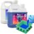 Bundle Deal of BBDINO 30A Silicone Mold Making Kit Sapphire Blue 2000g + Adjustable Mold Housing Kit Mold Box 1 Set