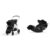 Bundle of Cybex Gazelle S All-in-One Toddler and Baby Stroller with Over 20 Modular Configurations, Moon Black, Silver Frame + CYBEX Cloud G Pro Comfort Extend Infant Car Seat – Moon Black