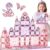 burgkidz Sparkling Glitter Magnetic Tiles for Girls Ages 3-8: 42PCS Pink & Purple Tiles with Storage Tin, Standard Size Compatible with Leading Brands, Dual Size Mix, Travel Friendly Birthday Gift