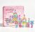 burgkidz Travel Glitter Magnetic Blocks for Girl, 49Pcs Case Ages 3-6