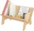 Burlywood Wooden Desktop Bookshelf Tilted Small Bookcase for Magazines,Cds,and Cookbooks,Officebedroom