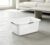 Bushel Large White Plastic Laundry Basket with 4 Comfort Handles