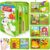 Busy Book for Toddlers 1-3, Montessori Toys for 1 2 Year Old Boy Girl Birthday Gifts, Busy Board Educational Learning Toys for 1+ Year Old, Toddler Airplane Travel Toy Farm Animals Activity Books