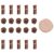 BUTIFULSIC 21pcs Christmas Ornaments Wood Kit with Natural Pine Cone and Brown Wood Slices, Easy DIY Christmas Craft for Home Decor and Flower Arrangement, Festive Wooden Craft Kits