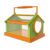 Butterfly Habitat Enclosure for Kids – Outdoor Mesh Cage with Magnifying Window, Green Orange Observation Terrarium