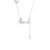 Butterfly Tassel Teardrop Pendant Necklace for Women, Silver‑Tone Metal Lariat Neck Chain, Inlaid Zircon Butterfly Drop Neck Jewelry For Street Wear And Evening Gathering Wear