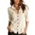 Button Down Shirts for Women Dressy Casual Work Cotton Linen Tops