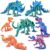 BUUFAN 7PCS 3D Printed Dinosaur Figures Fidget Stress Relief Toys