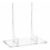 BUVQNEMXRO Acrylic Book Stand with 1 Base, 2 Brackets & 4 Anti-Slip Pads, Clear Easel Display Holder for Book, Album, CD, Magazine, Postcard, Picture, Plate, Artwork, Phone, Tablet（Large）