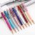 BUXGWLCH 9 Pcs Ballpoint Pen Metal Office School Stationery Spinning Shiny Clip Glitter