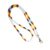 buybeaded Handmade Native American style beaded badge ID card holder, lanyard with matching Beaded Earrings (White Crochet)