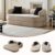 Bwellfam 78″ Convertible Couch No Assembly, 4-in-1 Boneless Sleeper Sofa Bed Queen Size, Compressed Foldable Futon Couch with Memory Foam & Washable Covers for Living Room Studio Apartment, Beige