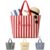 BWKQDING Custom Monogram Beach Bag,Quilted Large Tote Bag,Personalized Embroidered Name Striped Tote Bag,For Women Bridesmaid Bride Wedding Mom Travel Summer Vacation Gifts